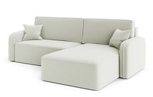 Corner sofa with sleeping function Picatti Storm 02 L-shaped with a container in easy-cleaning fabric, universal