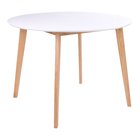 Bignus table, diameter 105 cm, on a wooden base