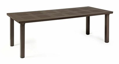 Levante Nardi extendable garden table 160-220x100 cm made of certified dark brown material