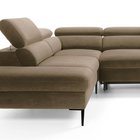 Naverro L-shaped corner sofa bed (Side: Left, Fabric: Monolith 09)