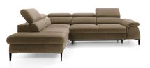 Naverro L-shaped corner sofa bed (Side: Left, Fabric: Monolith 09)