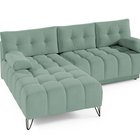 Bareli L-shaped Amon 27 corner sofa bed with storage, hydrophobic velvet, left-hand side