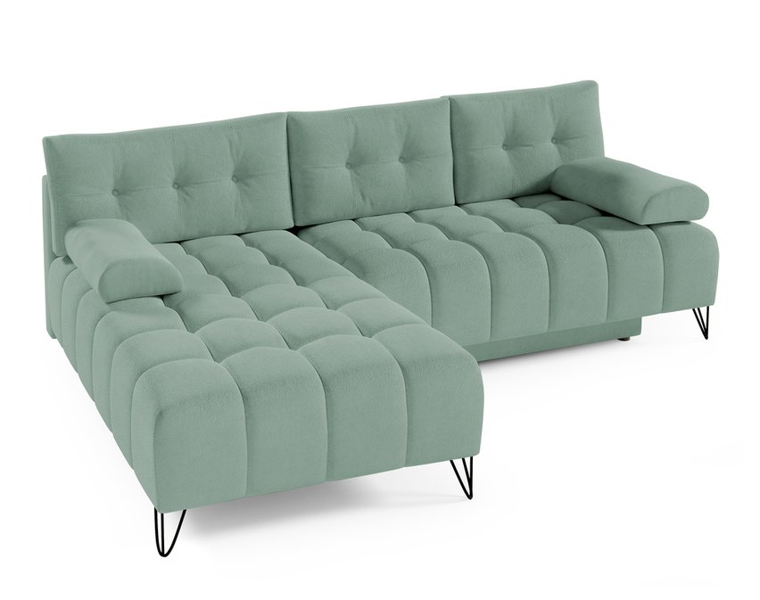 Bareli L-shaped Amon 27 corner sofa bed with storage, hydrophobic velvet, left-hand side