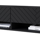 Wander TV cabinet 140 cm black graphite/black herringbone