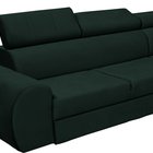 Corner sofa with sleeping function Dulia L-shaped legs black (Fabric: Trinity 28, Side: Right)