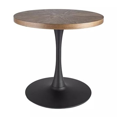 Amadeo dining table round top 80 cm walnut/matt black