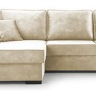 Corner sofa with sleeping function Pazzano L-shaped with container Palladium 02 left-hand side