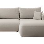 Ovo L-shaped corner sofa with sleeping function with a container in easy-to-clean fabric