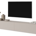 Veldio TV cabinet 175 cm Gray beige with milled front