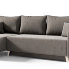 Corner sofa with sleeping function Dosso L-shaped Amon 16 with container hydrophobic velvet universal