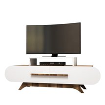 Ovalia TV cabinet 145 cm with white front