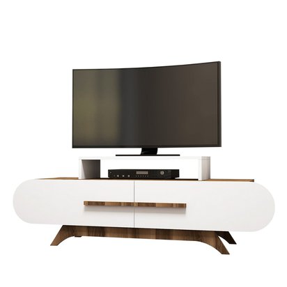 Ovalia TV cabinet 145 cm with white front