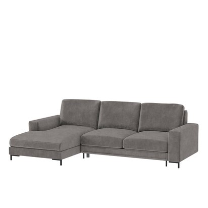 Mokpeo corner sofa bed, easy-cleaning velvet (Fabric: Castel 93, Side: Left)