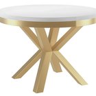 Tulippen round table extendable 120 cm White/Gold