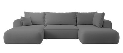 Ovo U-shaped corner sofa with sleeping function with container Castel 93, easy-to-clean velvet, right-hand side