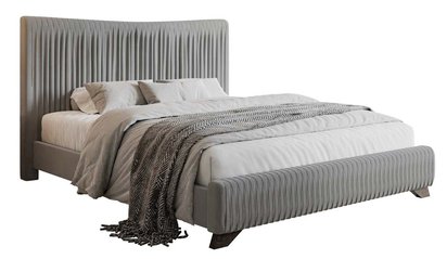 Bratan upholstered bed 180x200 cm gray