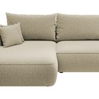 Foggi Melody 13 L-shaped corner sofa with sleeping function with left-hand chenille container