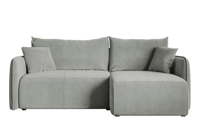 Mamla L-shaped Amon 09 corner sofa with sleeping function with a container, universal hydrophobic velor