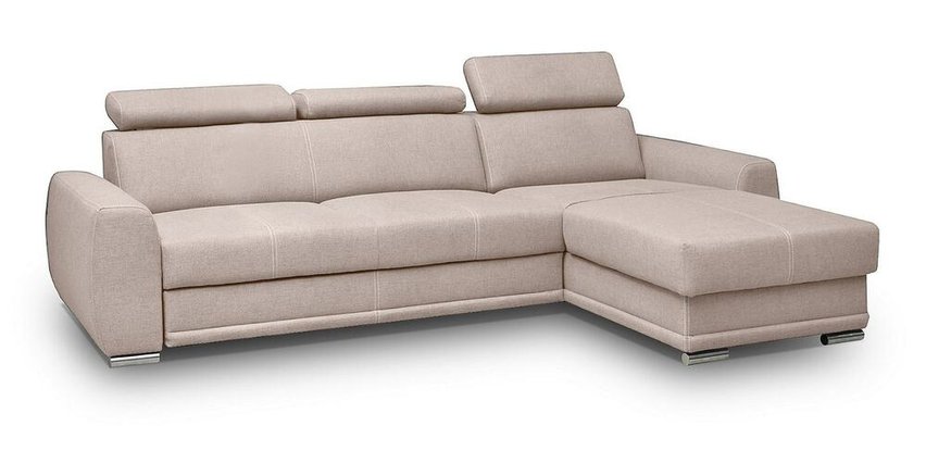 Danles corner sofa bed with three adjustable headrests (Fabric: Element 17)