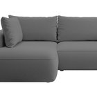 Ovo II L-shaped corner sofa with sleeping function Castel 93 with side and container, easy-to-clean velvet, left-hand