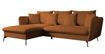 Castilio L-shaped corner sofa with sleeping function with Moly 54 container, hydrophobic chenille, left-hand side