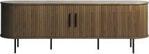 TV cabinet Gativel 180 cm burnt oak slats