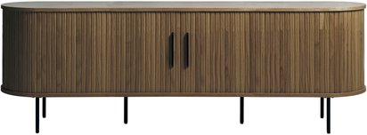TV cabinet Gativel 180 cm burnt oak slats