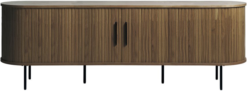 TV cabinet Gativel 180 cm burnt oak slats