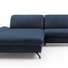 Corner sofa with sleeping function Vitala Castel 79 L-shaped with container, easy-cleaning velvet, left-hand side