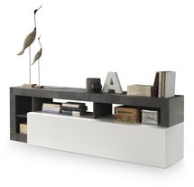 Preepe TV Cabinet White/Dark Gray