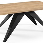 Scalize extendable table 140/200 cm Craft oak with black steel frame