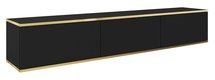 Mucalma TV cabinet 175 cm black with gold inserts RTV175CZ