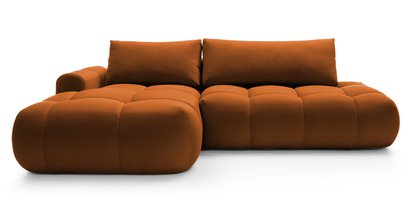 Ombo L-shaped corner sofa with sleeping function with container Salvador 14, hydrophobic velvet, left-hand side