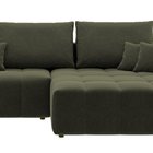 Boquete L-shaped corner sofa with sleeping function with storage, universal, olive, in easy-clean fabric