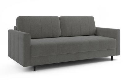 Three-seater sofa bed Ambon Castel 93 with storage, black legs