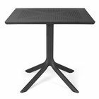 Clip Nardi square garden table 80 cm made of certified anthracite material