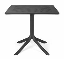 Clip Nardi square garden table 80 cm made of certified anthracite material