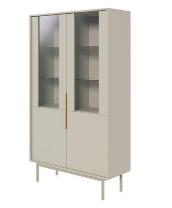 VIVIARO 2D display cabinet 104cm Grey beige