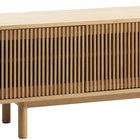 Bruzel TV cabinet 143 cm two-door lamellas natural oak