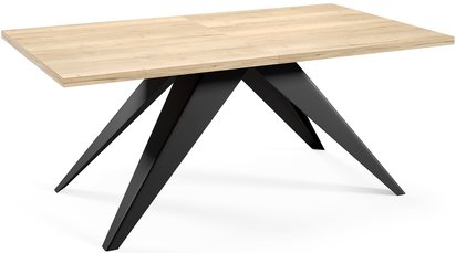 Scalize Extendable Table 140/200 cm Halifax Oak with Black Steel Frame