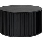 OVITTIES ROUND COFFEE TABLE 85 CM, BLACK SLATS