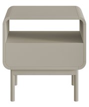 Oro bedside table 54 cm with drawer and alcove cashmere