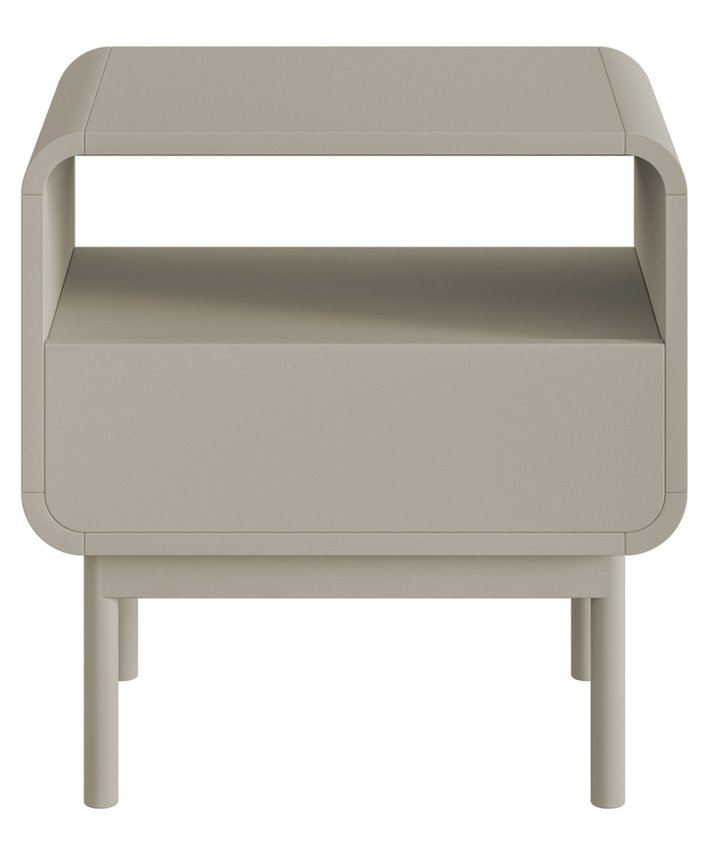 Oro bedside table 54 cm with drawer and alcove cashmere