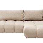 Canapé d'angle en L Ombo Storm 06 avec fonction couchage avec conteneur en tissu tressé facile à nettoyer, côté droit