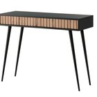 Bello dressing table 104 cm black/Wotan oak with black legs