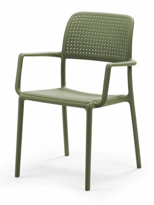 Bora Nardi garden chair with armrests made of certified green material