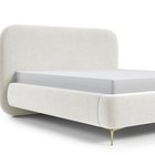 Upholstered bed 160x200 cm Monno Castel 03 metal frame easy-to-clean velvet gold legs