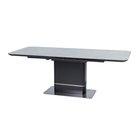 Jukatan extendable table 160-210x 90 cm grey marble - black