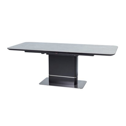 Jukatan extendable table 160-210x 90 cm grey marble - black