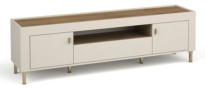 Lammila TV cabinet with drawer 171 cm cashmere / whiskey oak